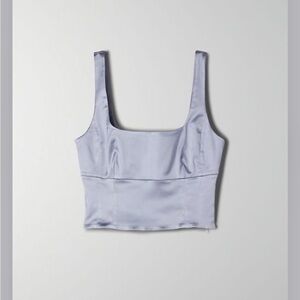 Aritzia Wilfred Shine Bustier in lavish lavender
